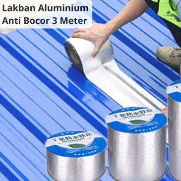 Lakban Aluminium Foil Penambal Anti Air dan Anti Bocor Tahan Panas P 3M x L5 Cm