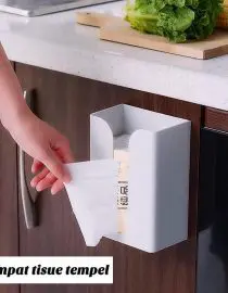 Tempat Tisu Jolly Kotak Plastik Tempel Dinding