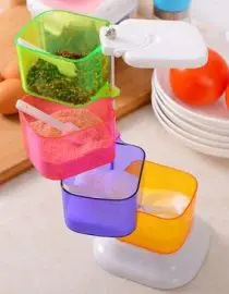 Tempat Bumbu Kiyomi 4 Wadah Susun Putar