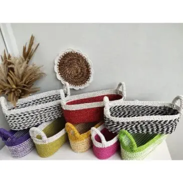 Keranjang Toples Anyaman Seagrass Serbaguna