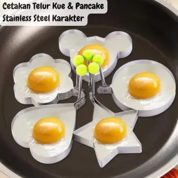 Cetakan Telur Kue dan Pancake Stainless Steel Karakter