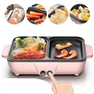 Grill Pan Panggangan Elektrik 2in1 BBQ Shabu Dengan 2 Mode Control 1200Watt - Gambar 3