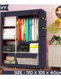 Lemari Pakaian Portable Kain Gulung Atas Size 105x45x170cm