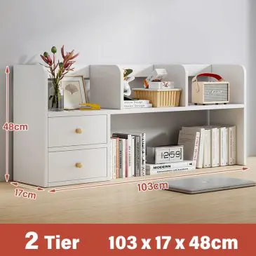 Rak buku serbaguna 2 susun 103cm