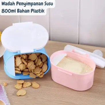 Wadah Tempat Penyimpanan Susu Serbaguna 800ml Bahan Plastik