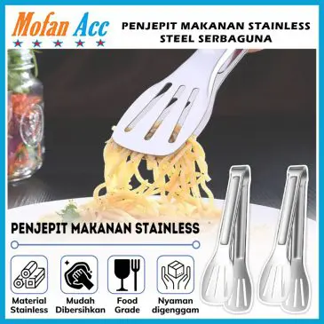 Penjepit Makanan Kue Gorengan Stainless Steel Line