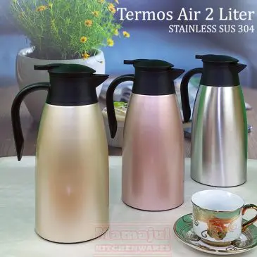 Termos Air Vacuum Jug Stainless Steel Kapasitas 2 Liter Tipe Jug Thermal Carafe