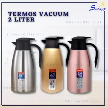 Termos Air Vacuum Jug Stainless Steel Kapasitas 2 Liter Tipe Jug Thermal Carafe - Gambar 3