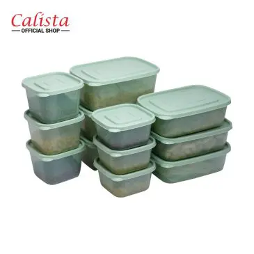 Container Kulkas Penyimpanan Makanan Calista Set 12pcs - Gambar 2