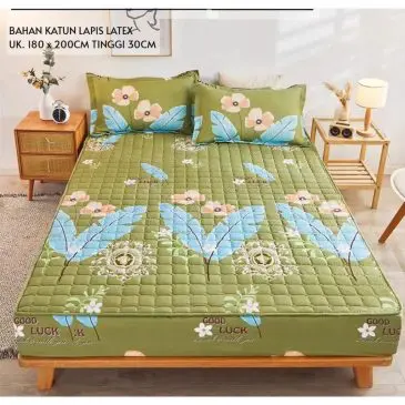 Sprei Anti Ngompol Hijau daun+sarban 160