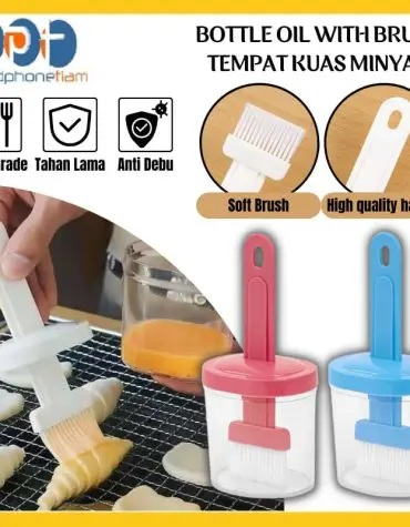 Botol Minyak Snow Dengan Sikat Kuas Pengoles Bahan Plastik