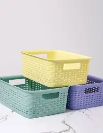 Keranjang Plastik Penyimpanan Serbaguna Milea