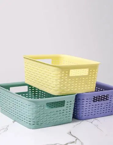 Keranjang Plastik Penyimpanan Serbaguna Milea