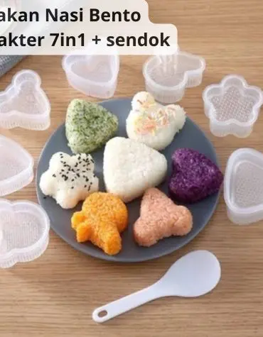 Cetakan Nasi Bento Karakter 7in1 Isi 7pcs Dengan Sendok