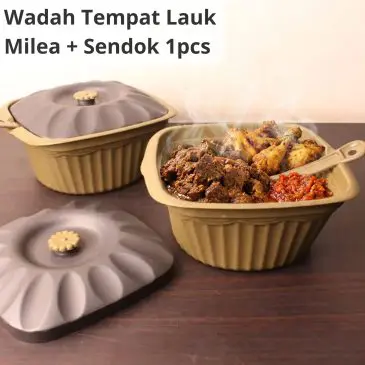 Wadah Makanan Tempat Lauk Milea Bahan Plastik Free Sendok