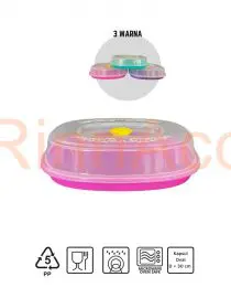 Tempat Penyimpanan Kue Plastik Model Oval