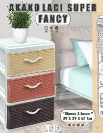 Lemari pakaian laci Akako 3 susun