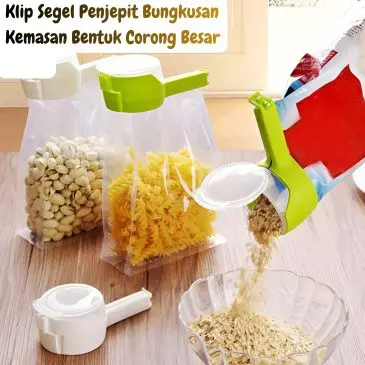Klip Segel Penjepit Bungkusan Kemasan Bentuk Corong Besar