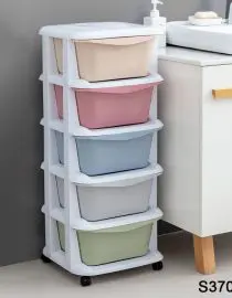 Oxihom Lemari Pakaian Anak Oxi Bahan Plastik 5 Layer Model Laci Dengan Roda