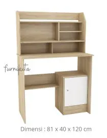 Meja Belajar dan Meja Kerja 312 Kea Panel 81x40x120cm Multifungsi (Perlu dirakit x Kayu Papan MDF)