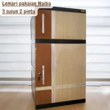 Lemari pakaian Naiba 3 susun 2 pintu MO2