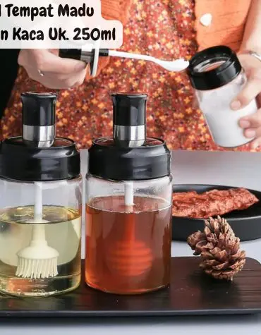 Botol Tempat Madu Bahan Kaca Uk. 250ml