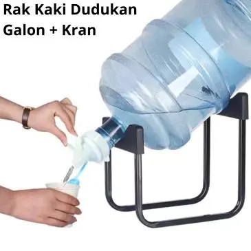 Rak Kaki Dudukan Besi Galon Air+Kran