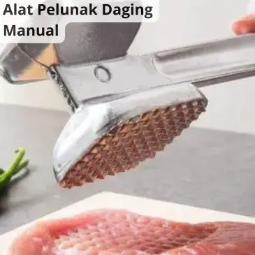 Alat Pelunak Pencacah dan Pelembut Daging Manual Stainless Steel 2 Sisi