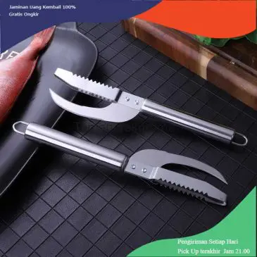 Alat Pembersih Sisik Ikan Bahan Stainless Steel Anti Karat 3in1