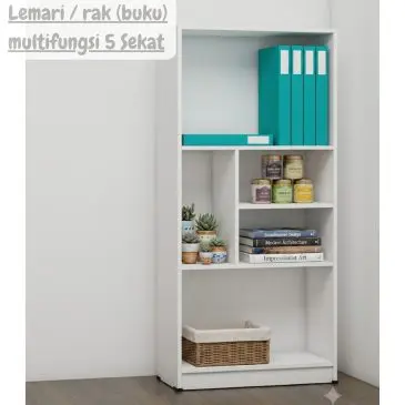 Lemari / rak (buku) multifungsi 5 Sekat