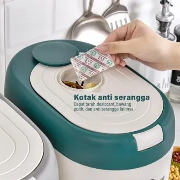 Dispenser Beras Tempat Penyimpanan Beras Milea Serbaguna 10kg - Gambar 2