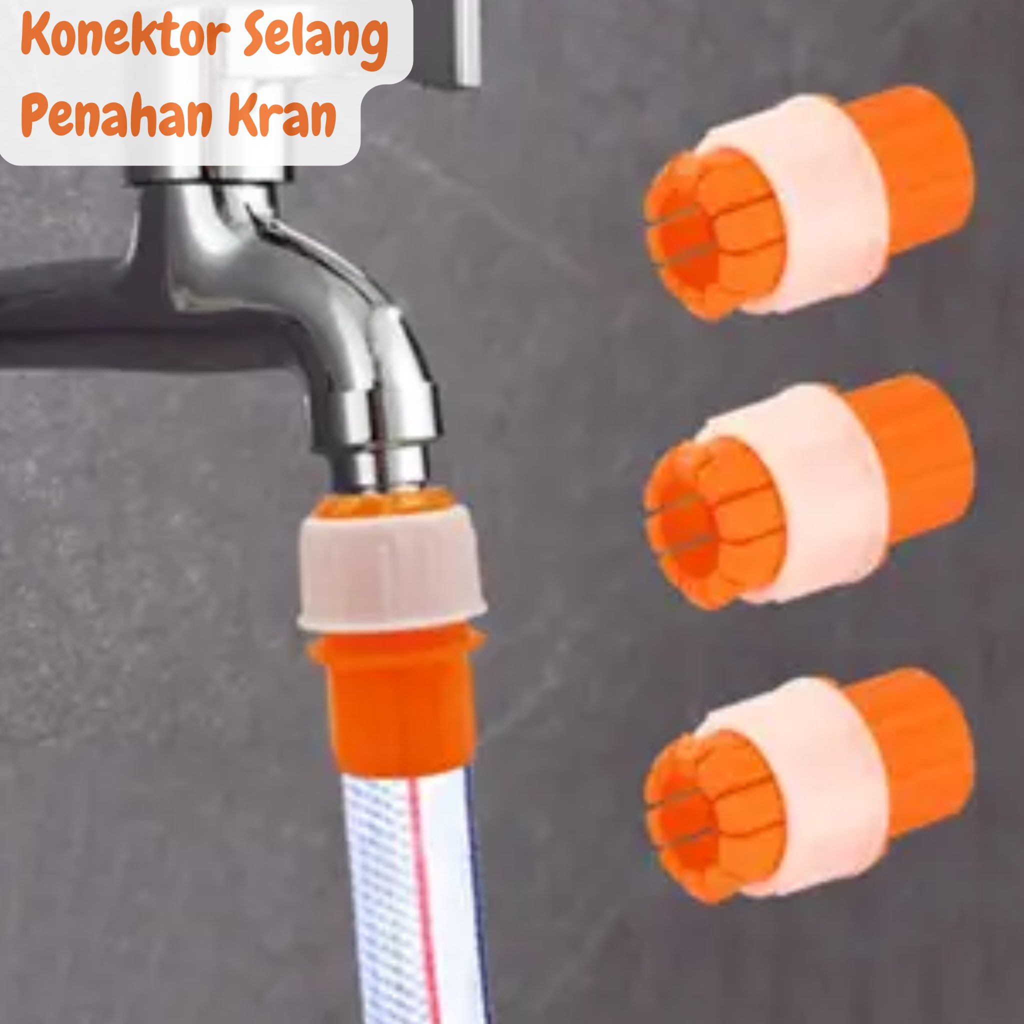 Konektor Selang dan Penahan Sambungan Kran Air