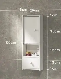 Rak Kamar Mandi Milea M1051 Serbaguna Bahan Papan MDF