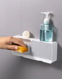 Tempat Sabun Mandi Tempel Sofia 2 Sekat Dengan Tutup Flip