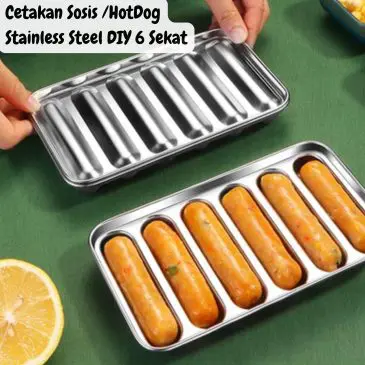 Cetakan Sosis Cetakan Hot Dog Stainless Steel DIY 6 Sekat