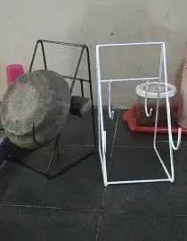 Rak Tempat Dudukan Cobek dan Ulekan Bahan Besi Layah
