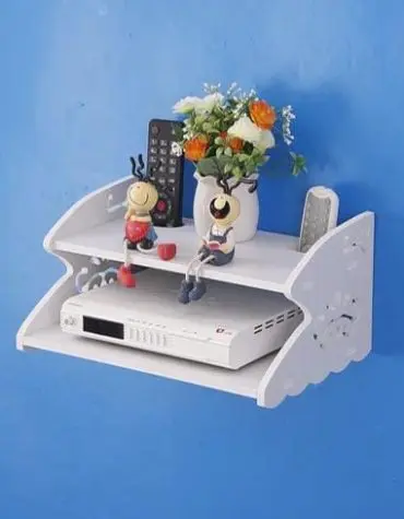 Rak Tempat Wifi Router Set Top Box DVD Modem 2 Susun Vintage M539