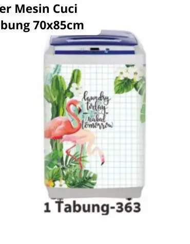 Stiker Mesin Cuci Tipe 1 Tabung 70x85cm Kode 363