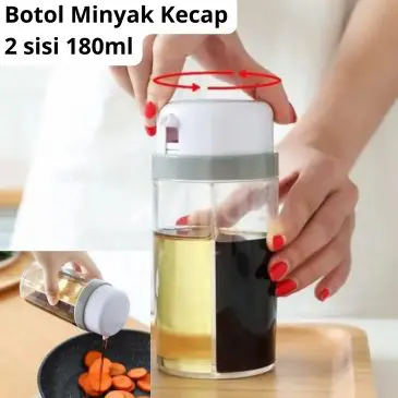 Botol Minyak Kecap Saus Cuka 2 Sisi Anti Tumpah 180ml
