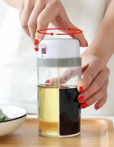 Botol Minyak Kecap Saus Cuka 2 Sisi Anti Tumpah 180ml