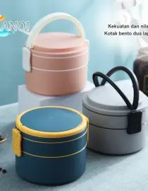 Rantang Makanan VS-64 Plastik 2 Susun Model Bulat