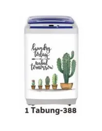 Stiker Mesin Cuci Tipe 1 Tabung 70x85cm Kode 388