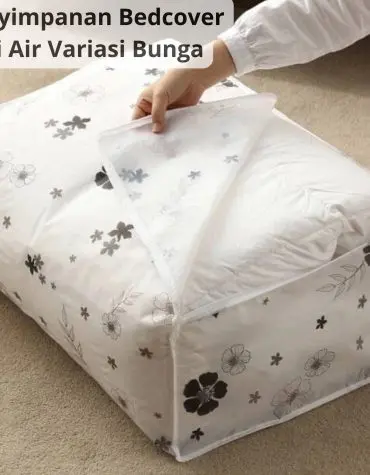 Tas tempat penyimpanan bed cover,pakaian dan selimut anti air PEVA Variasi bunga