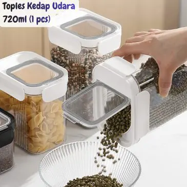 Toples Kedap Udara Dengan Seal Karet 720 Ml