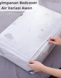 Tas tempat penyimpanan bed cover,pakaian dan selimut anti air PEVA Variasi Awan