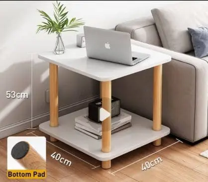 Meja Variasi D Putih 40 x 40 x 53 Cm