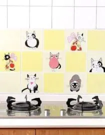 Wallpaper Dapur Anti Minyak dan Tahan Panas Motif Kuning Animal Uk. 75x45cm