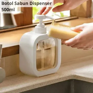 Botol Sabun Dispenser Kotak Persegi Perlengkapan Toilet 500ml