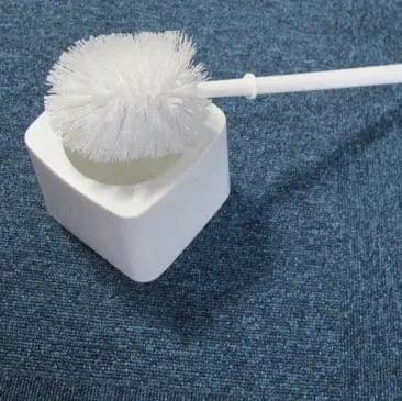 Sikat kamar mandi gagang plastik dengan tatakan - Gambar 3