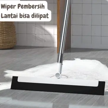 Wiper Pembersih Lantai Serokan Air Kamar Mandi Bisa Diputar, Tinggi 92 cm, lebar wiper 34 Cm